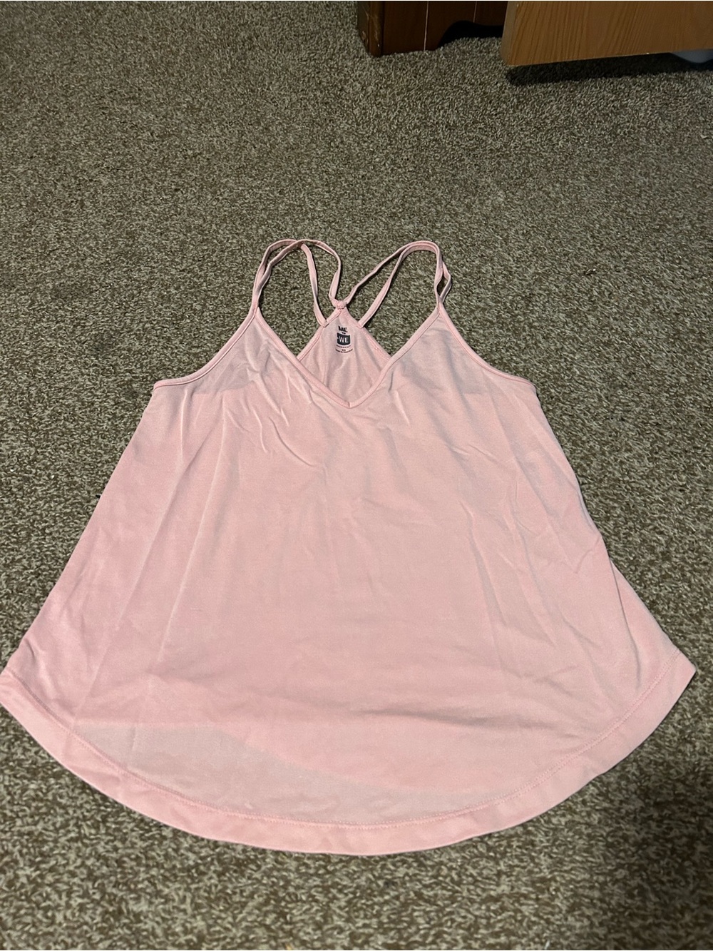 Me to We Pale Pink Double-Strap V-Neck Camisole